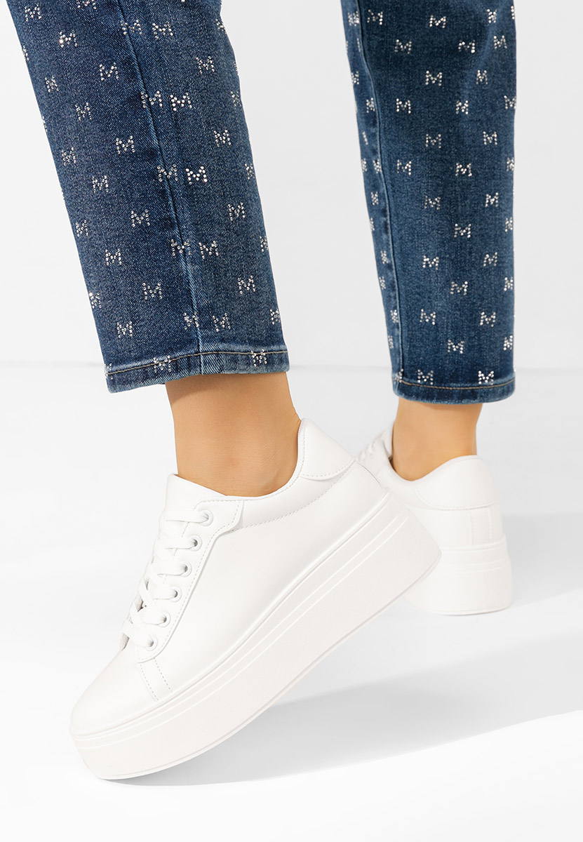 Albea fehér telitalpú platform sneaker