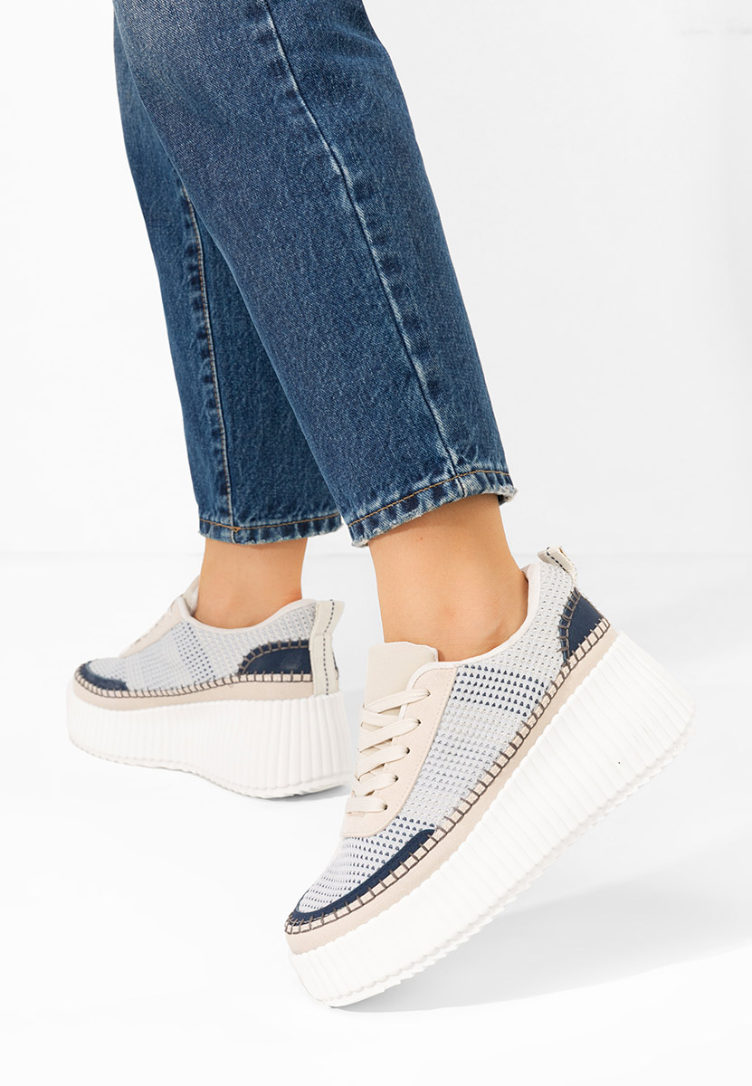 Tamylsa kék telitalpú platform sneaker
