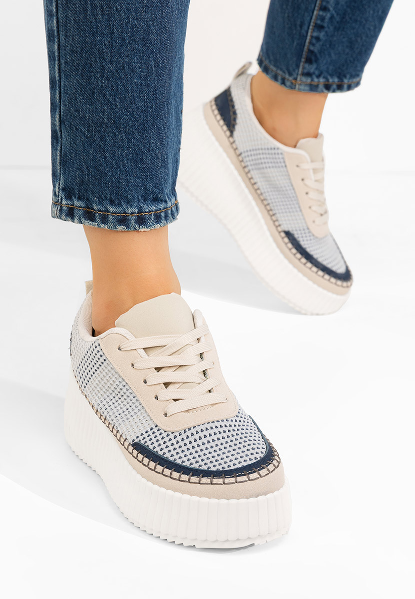 Tamylsa kék telitalpú platform sneaker