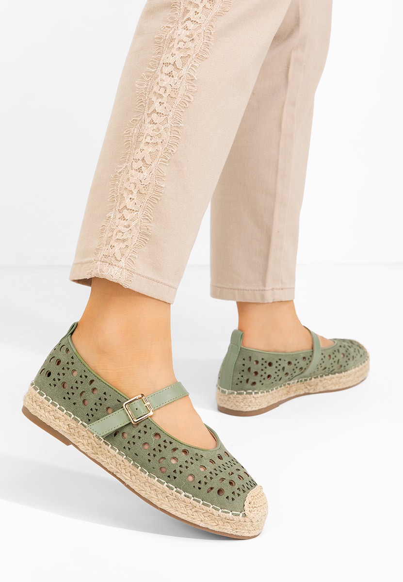 Mitsue zöld női espadrilles