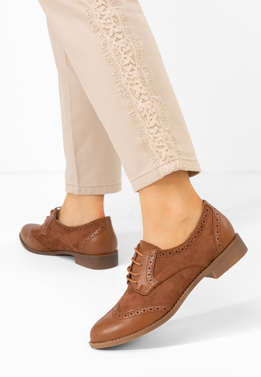 Aleena camel női brogue cipő