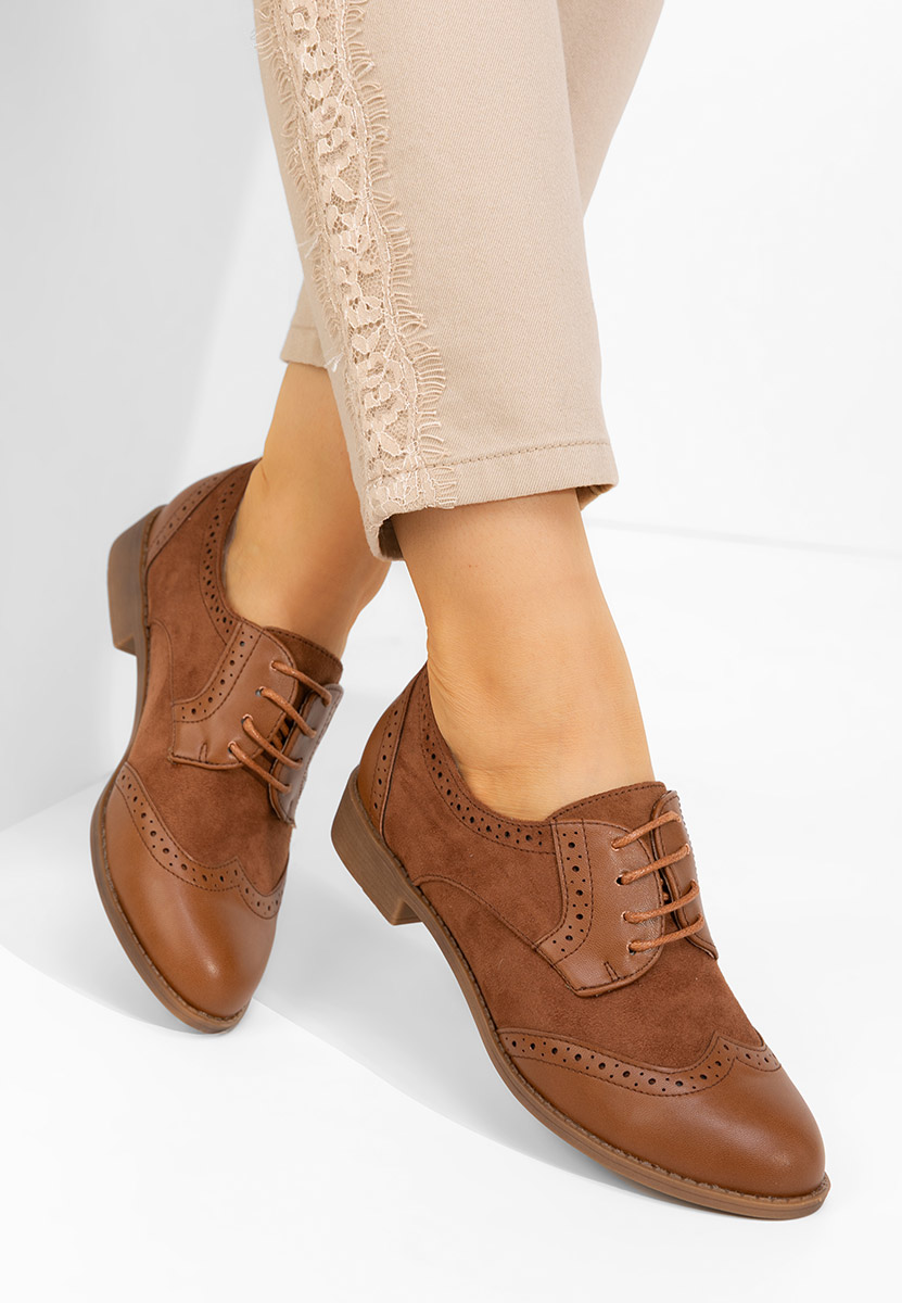 Aleena camel női brogue cipő