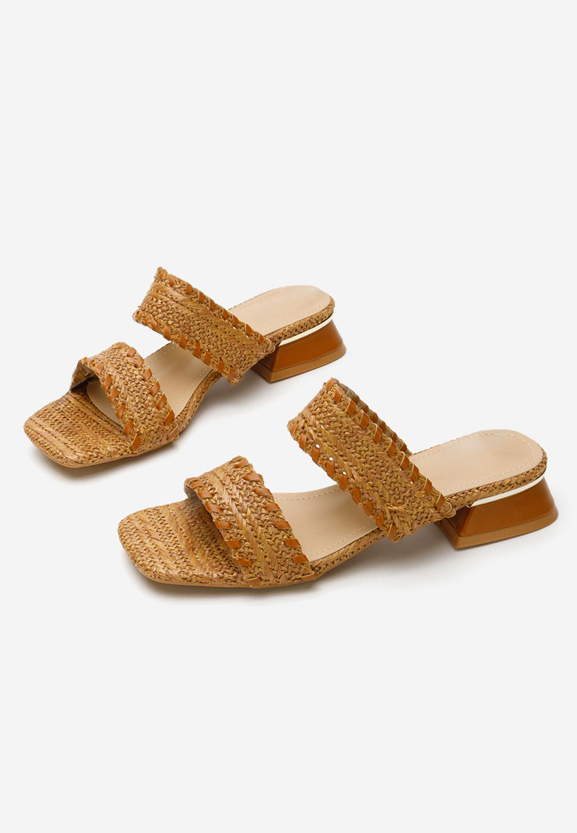 Cindi v2 camel magassarkú papucs