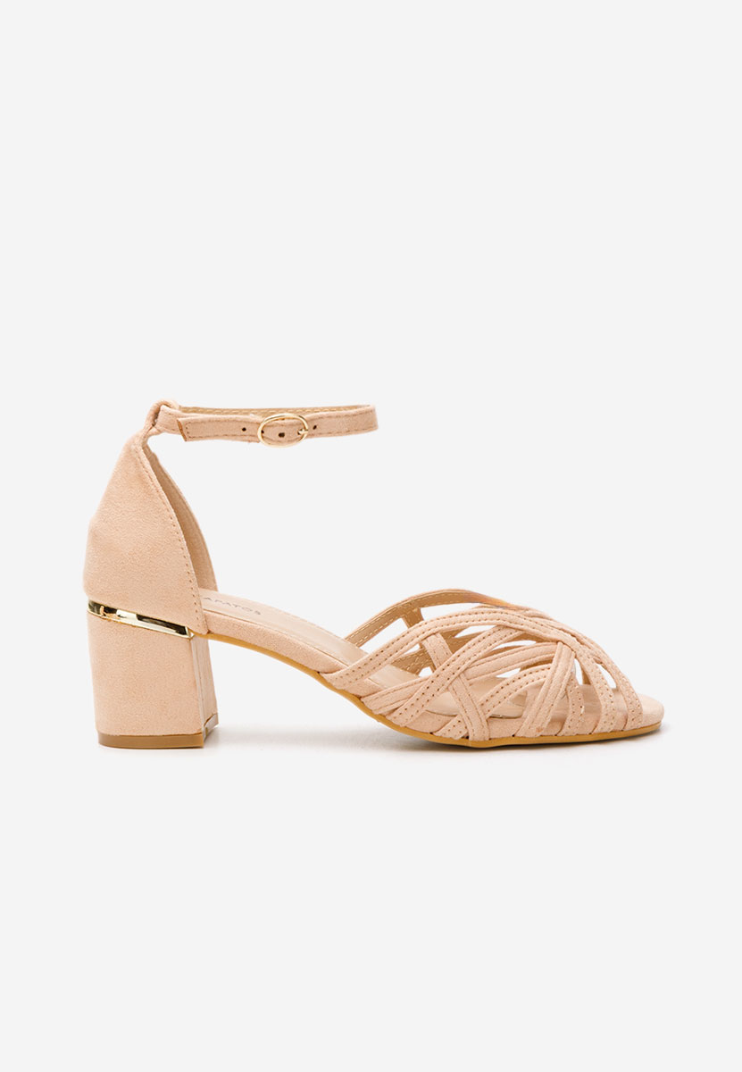 Luigina v2 rózsaszín vastag sarkú szandál 