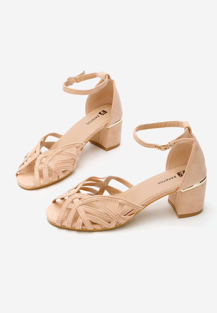 Luigina v2 rózsaszín vastag sarkú szandál 