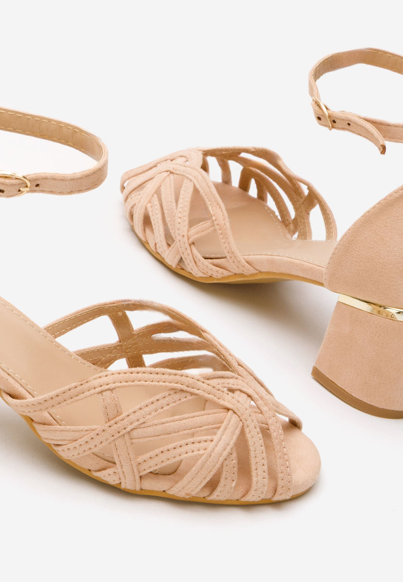 Luigina v2 rózsaszín vastag sarkú szandál 