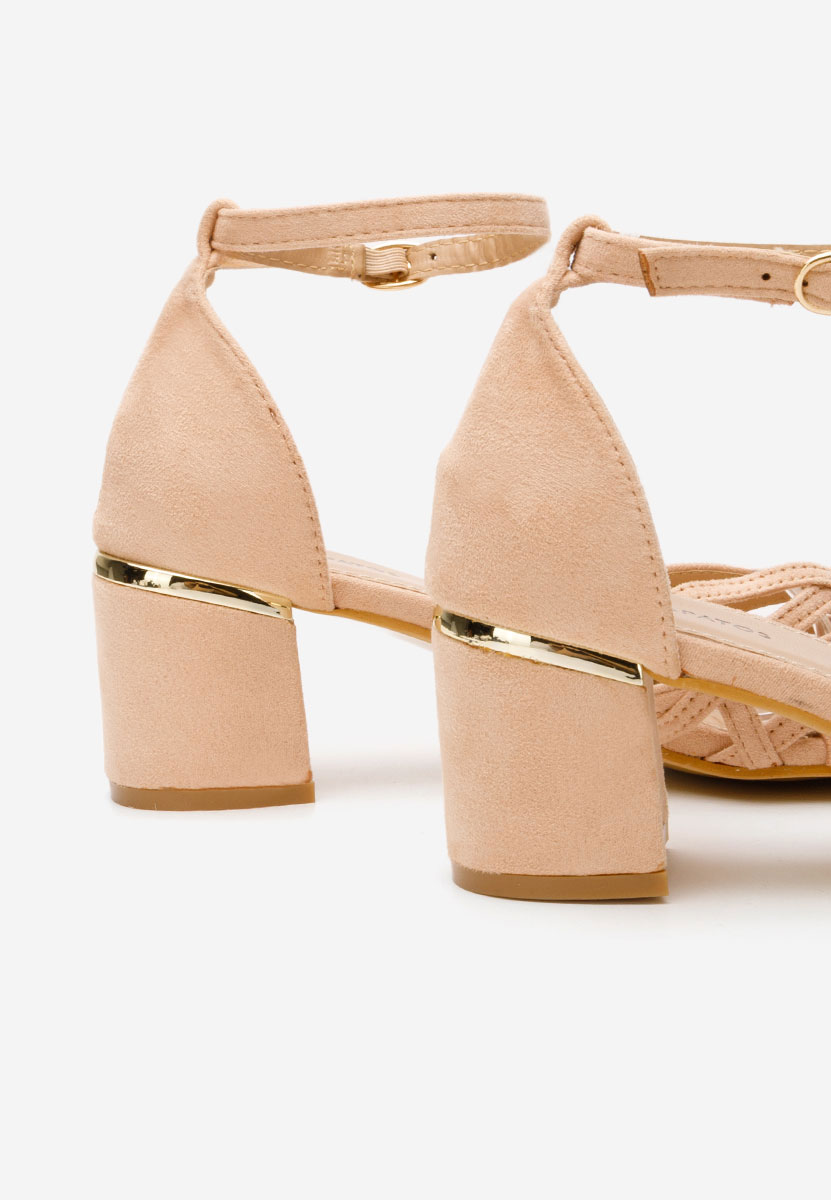 Luigina v2 rózsaszín vastag sarkú szandál 