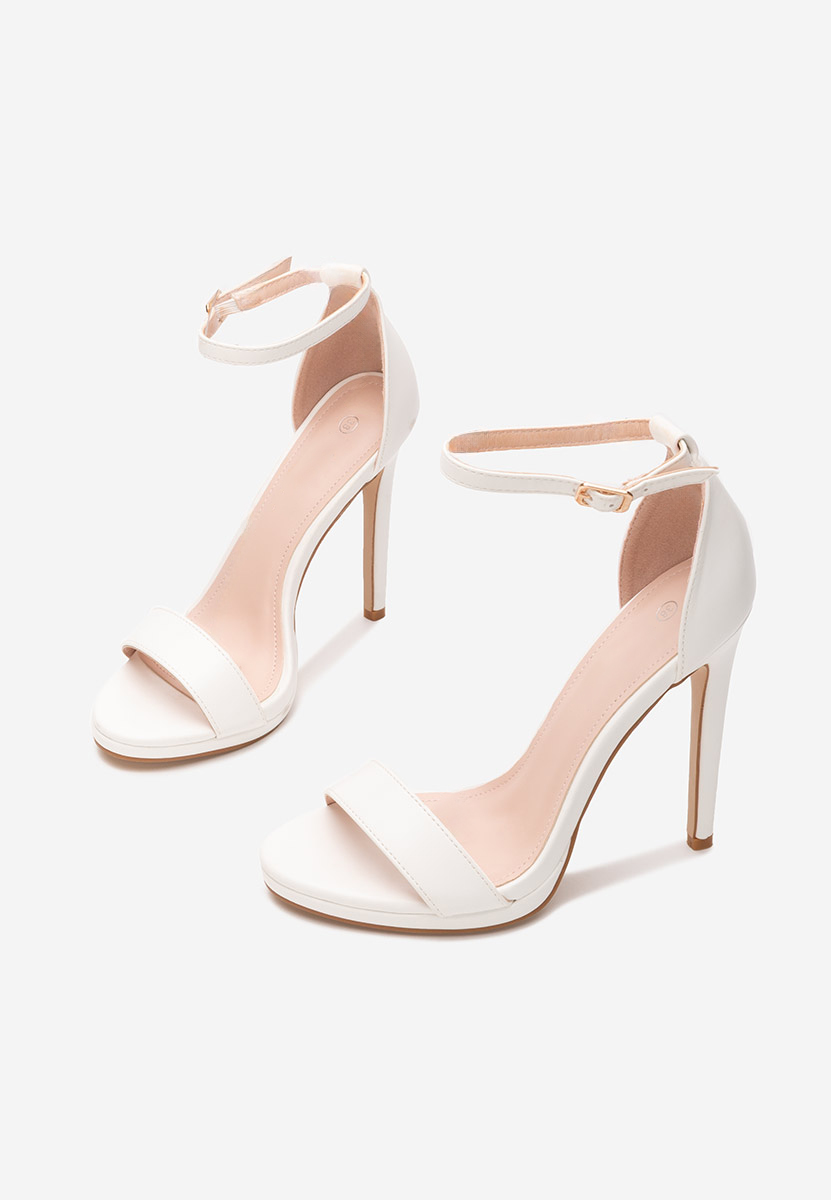 Barnysa fehér tűsarkú szandál