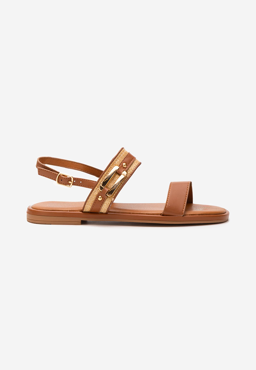 Shirly camel lapos talpú szandál