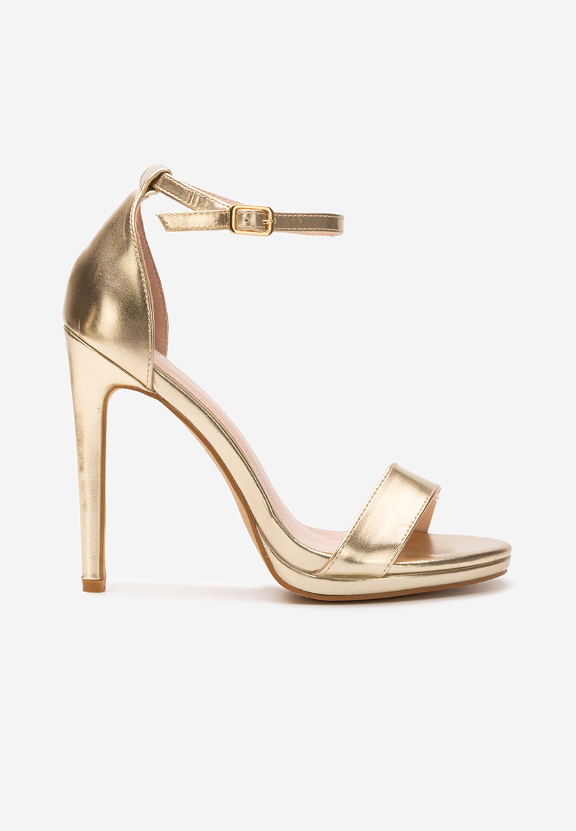 Barnysa aranyszínü tűsarkú szandál
