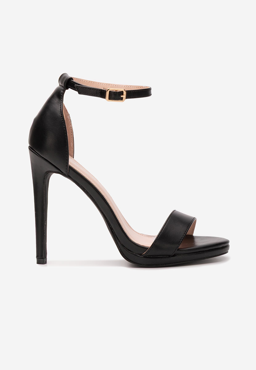 Barnysa fekete tűsarkú szandál