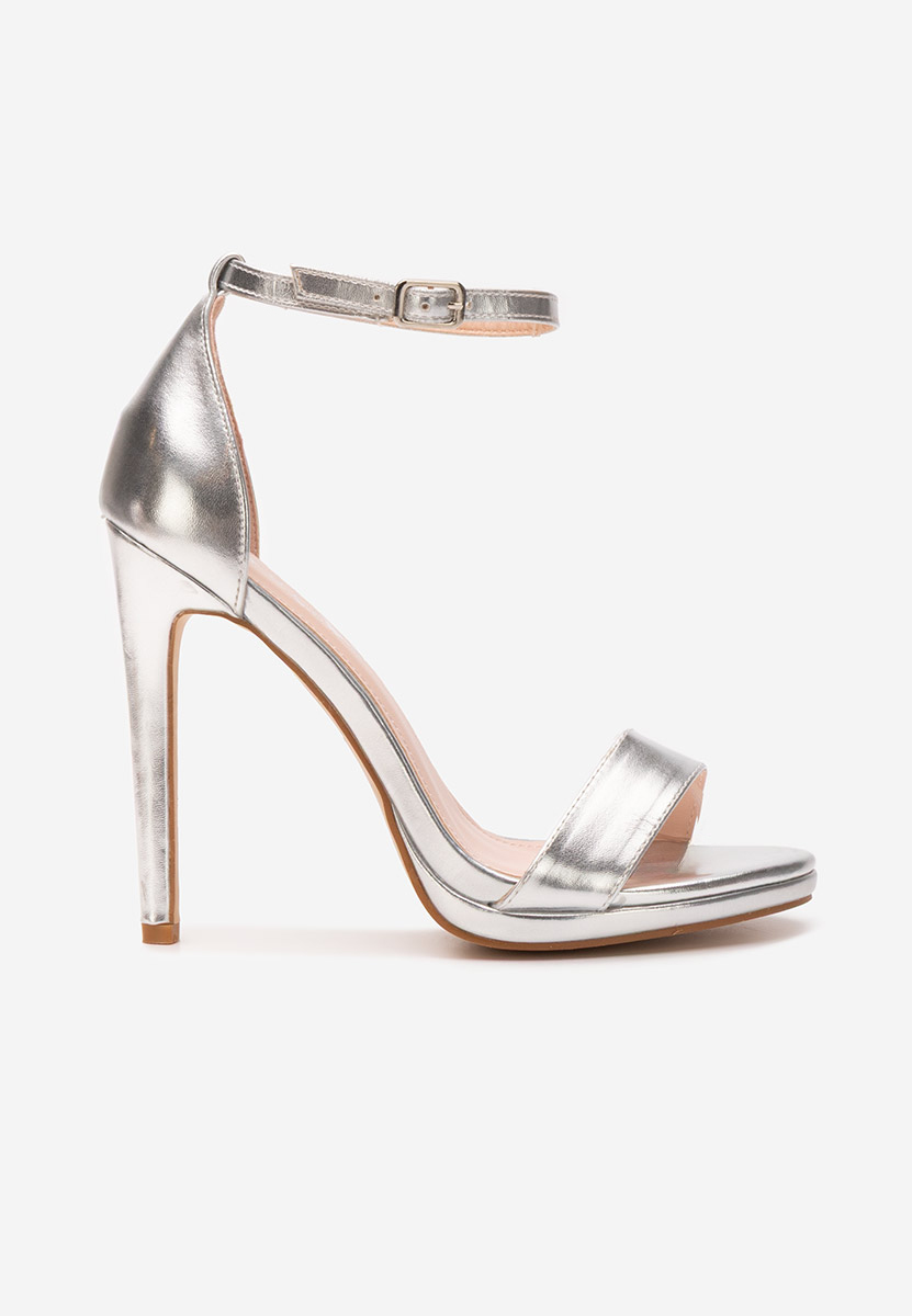 Barnysa ezüst tűsarkú szandál