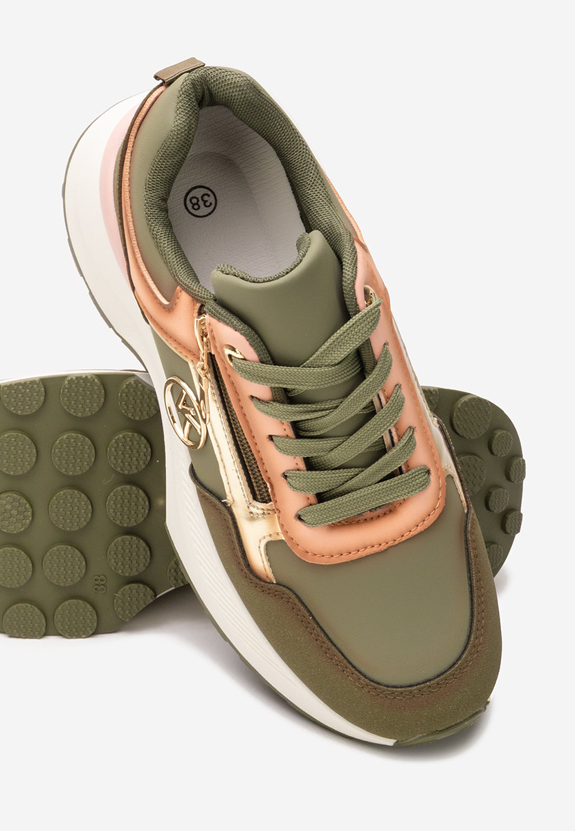 Viktoria zöld telitalpú platform sneaker
