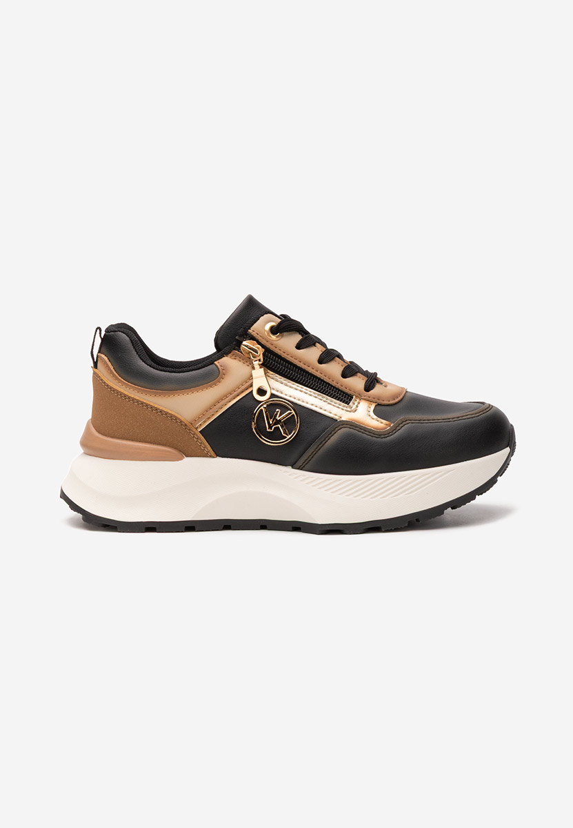 Viktoria fekete telitalpú platform sneaker