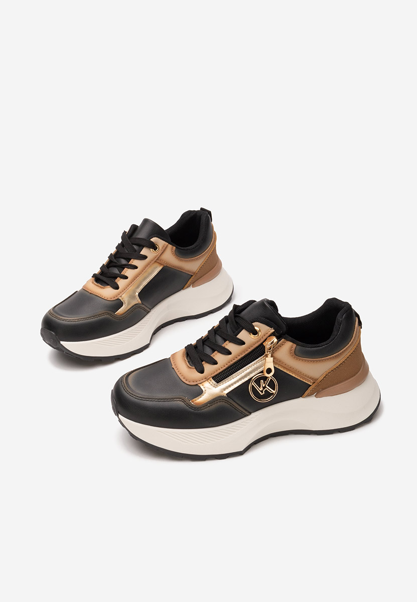 Viktoria fekete telitalpú platform sneaker