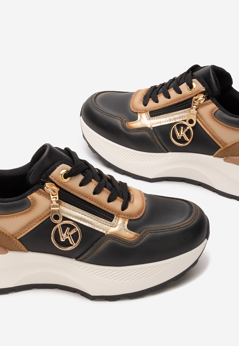 Viktoria fekete telitalpú platform sneaker