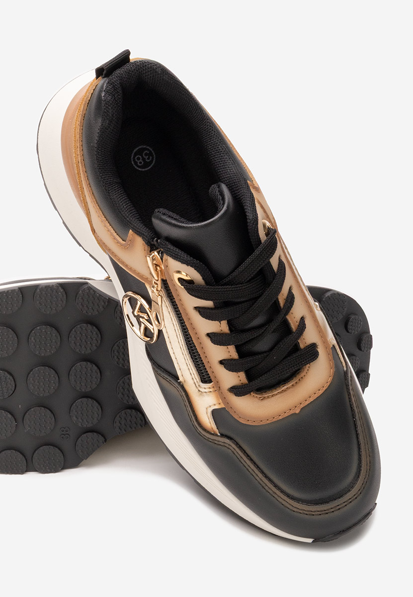 Viktoria fekete telitalpú platform sneaker