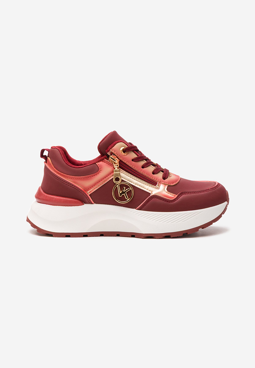 Viktoria piros telitalpú platform sneaker
