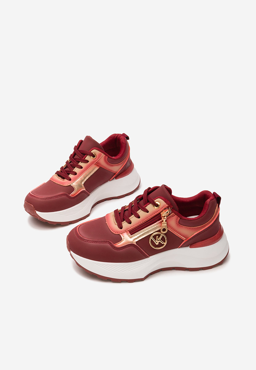 Viktoria piros telitalpú platform sneaker