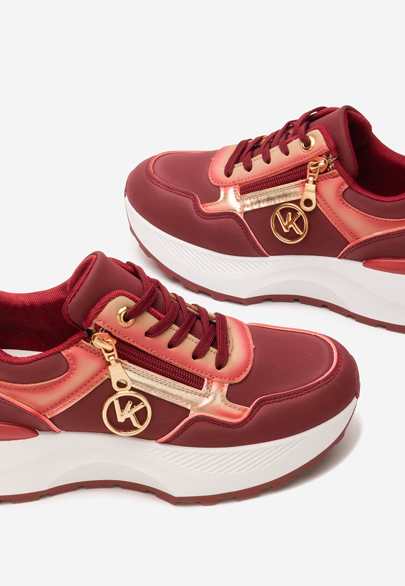 Viktoria piros telitalpú platform sneaker