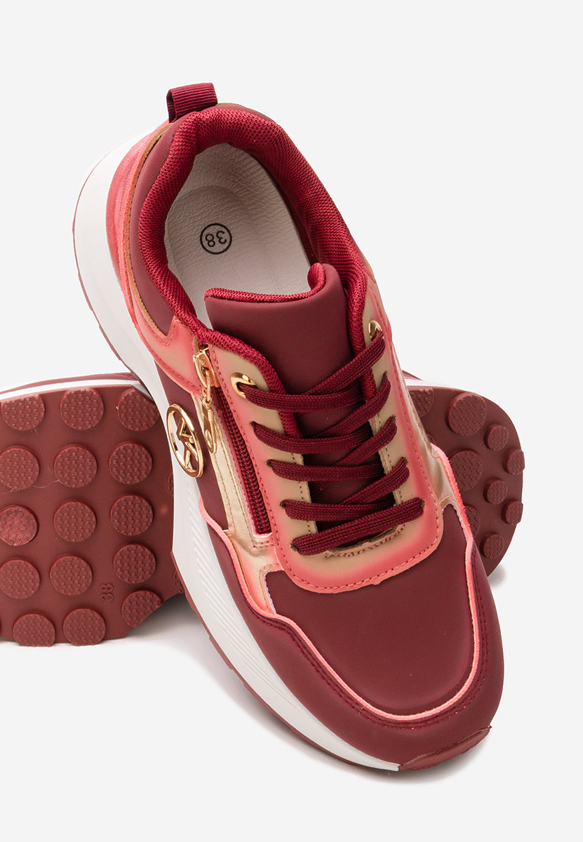 Viktoria piros telitalpú platform sneaker