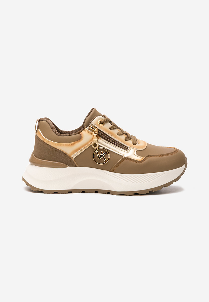 Viktoria khaki telitalpú platform sneaker
