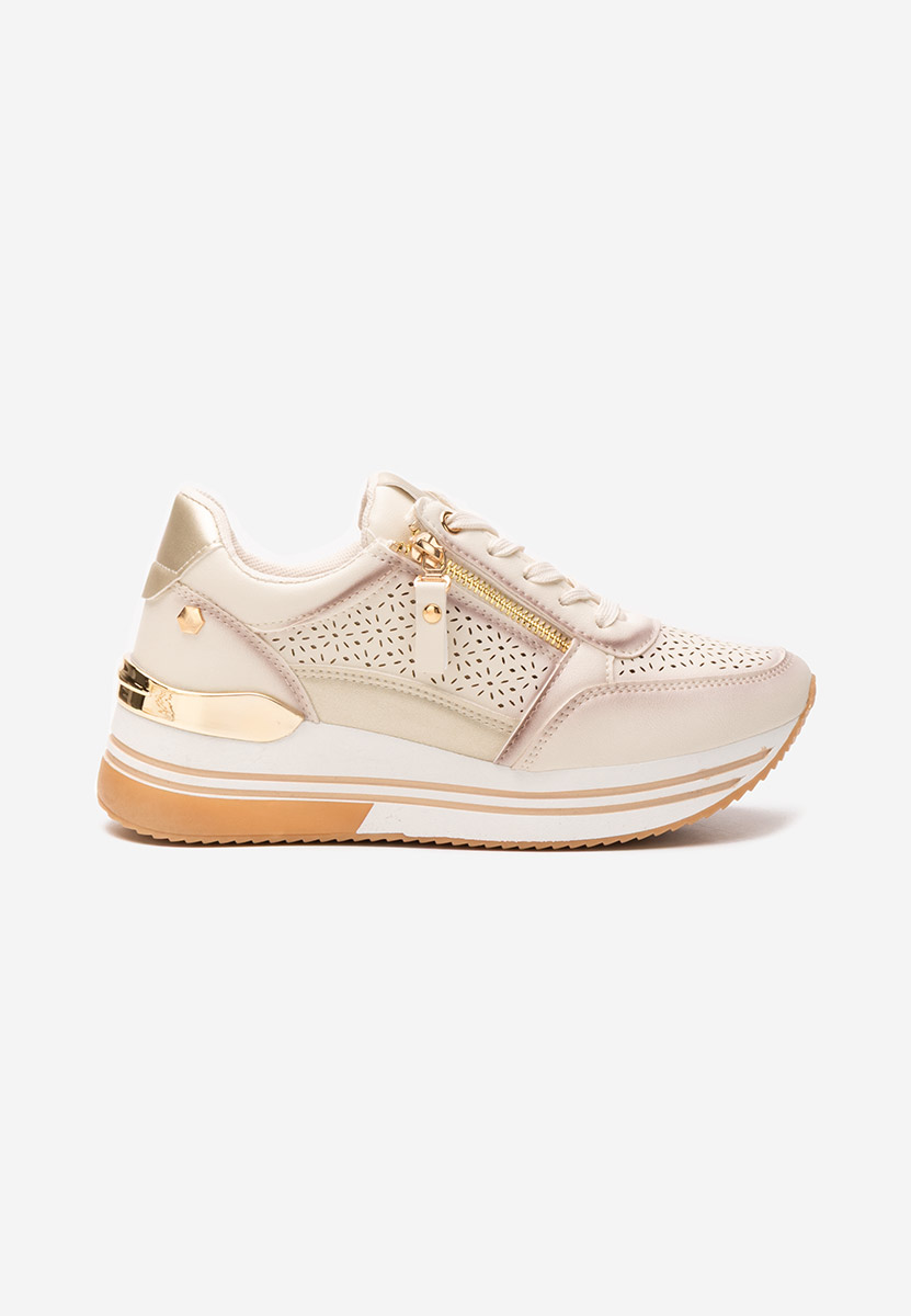 Reita bézs telitalpú platform sneaker
