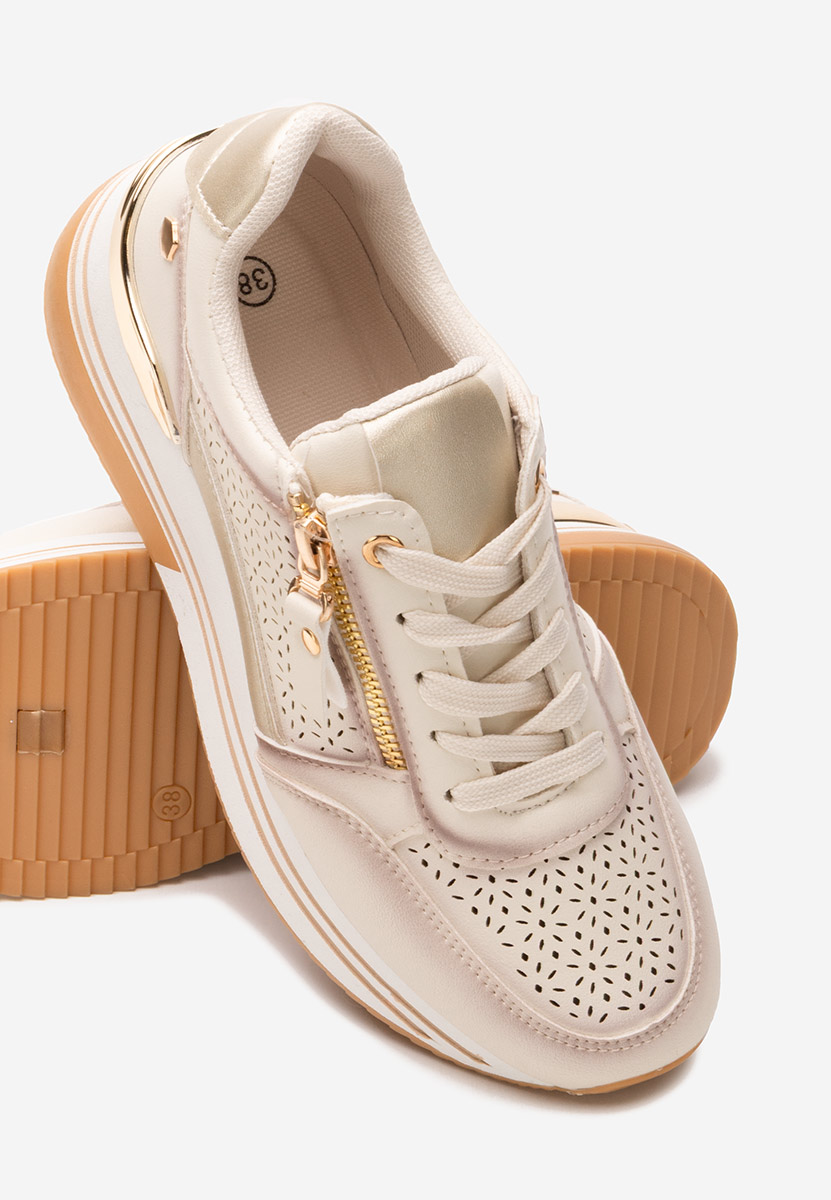 Reita bézs telitalpú platform sneaker