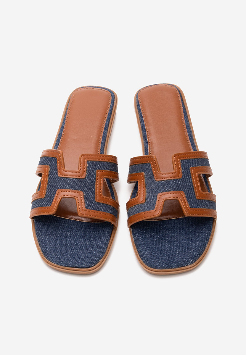 Zoralia jeans  sarok nélküli papucs