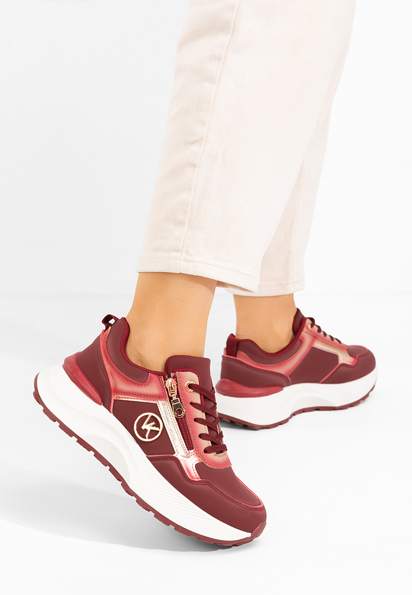 Viktoria piros telitalpú platform sneaker