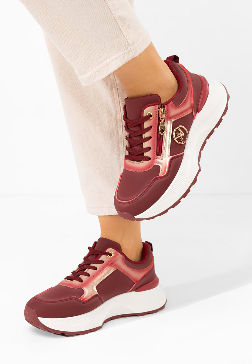 Viktoria piros telitalpú platform sneaker