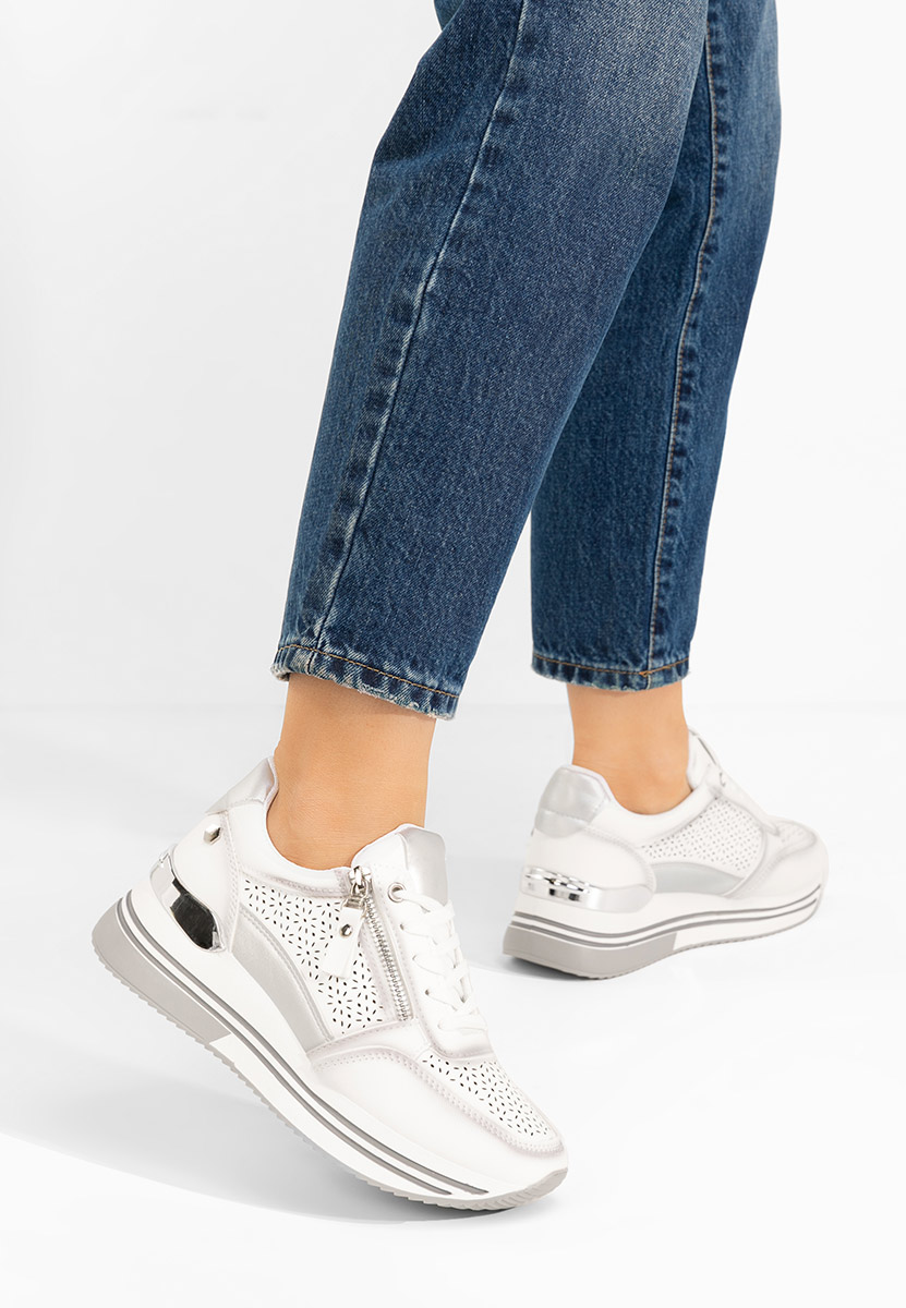 Reita fehér telitalpú platform sneaker
