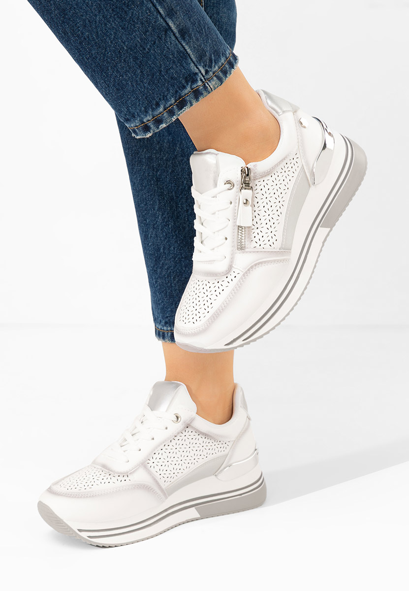 Reita fehér telitalpú platform sneaker