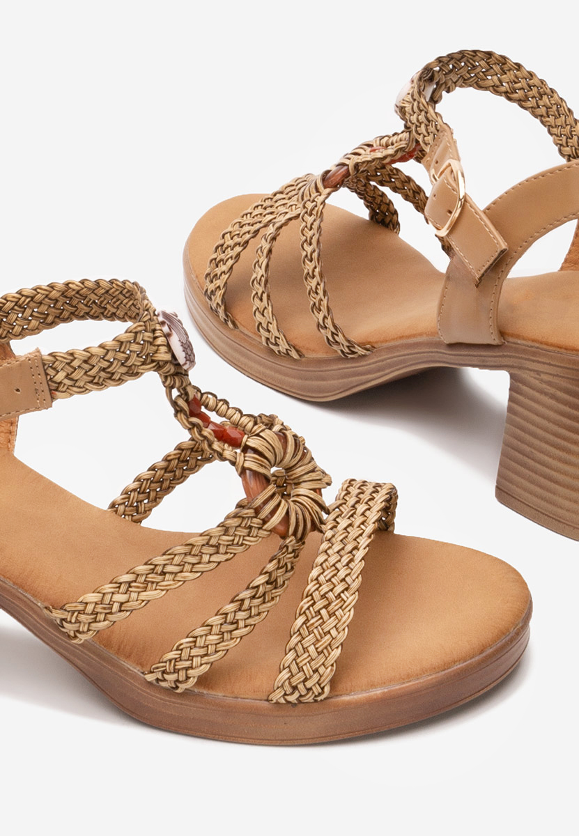 Phylicia khaki vastag sarkú szandál 