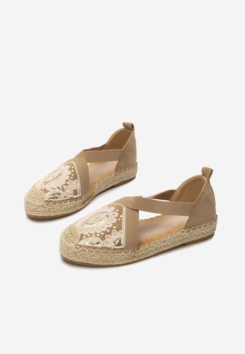 Sebryna khaki női espadrilles