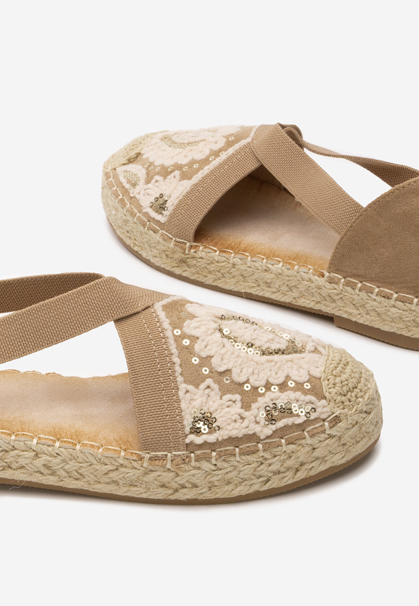Sebryna khaki női espadrilles