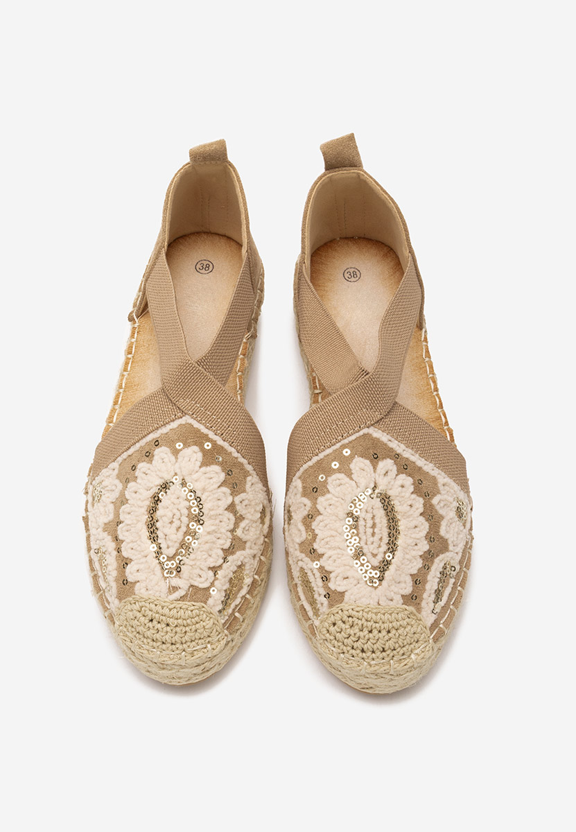 Sebryna khaki női espadrilles