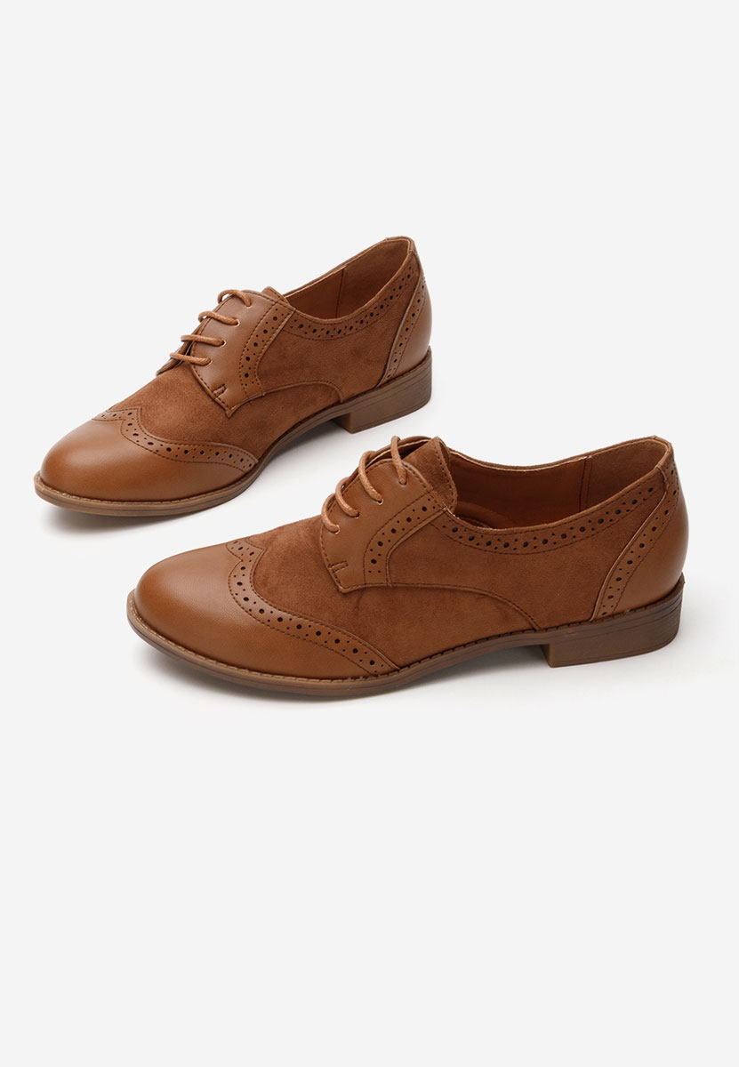 Aleena camel női brogue cipő
