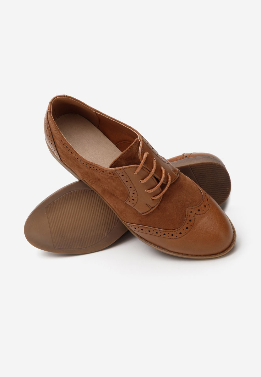 Aleena camel női brogue cipő