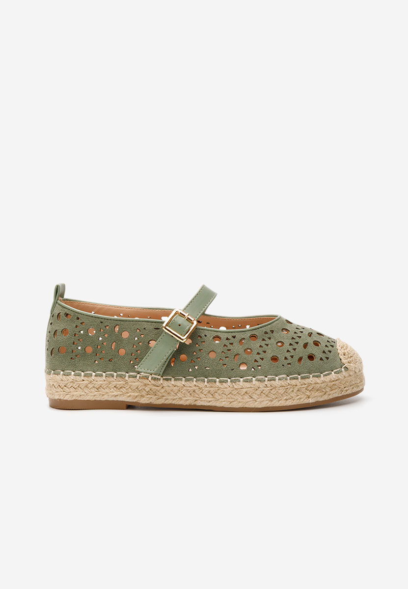 Mitsue zöld női espadrilles