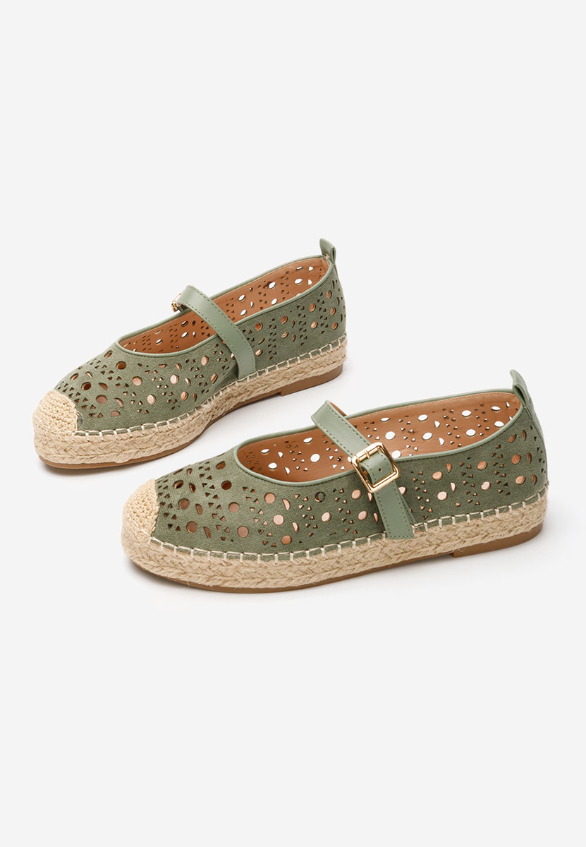 Mitsue zöld női espadrilles