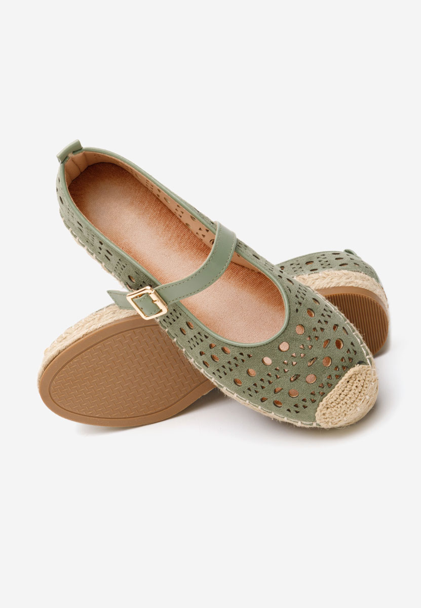 Mitsue zöld női espadrilles