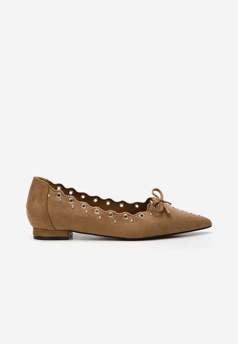 Sharyna khaki elegáns balerina 