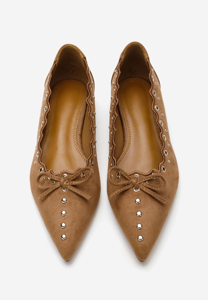 Sharyna khaki elegáns balerina 