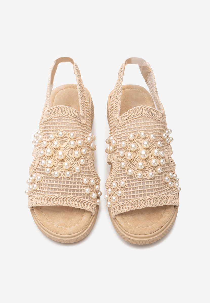 Marisea bézs vastag talpú szandál