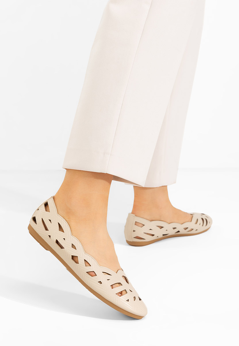 Priscille v2 bézs balerina cipő