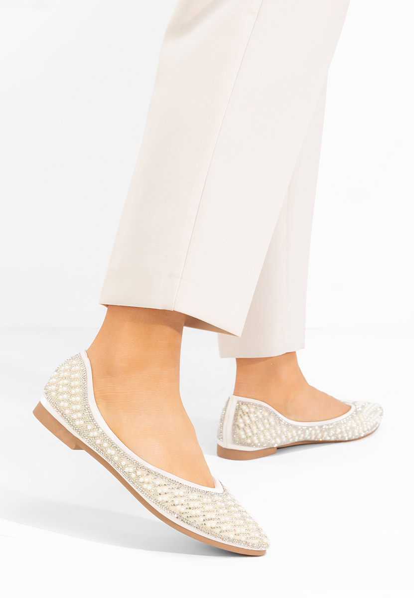 Charity fehér elegáns balerina 