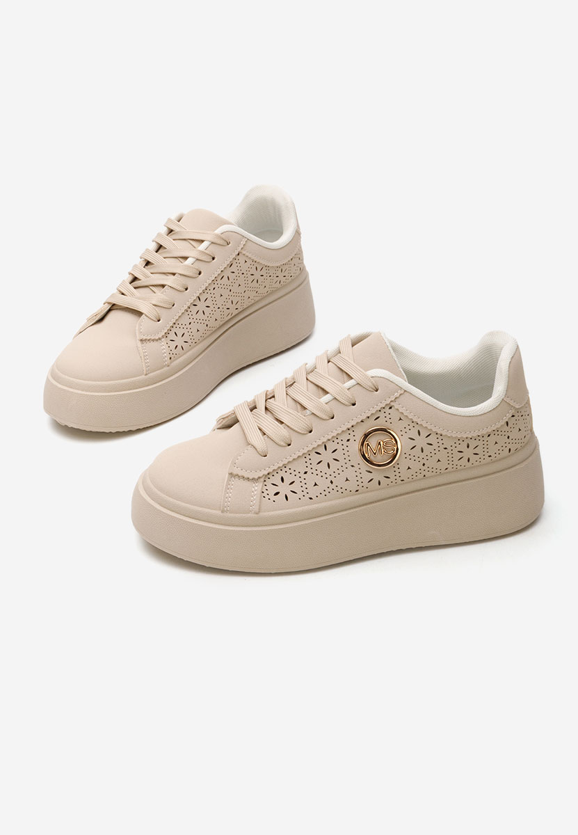 Nidya bézs platform sneaker cipő 