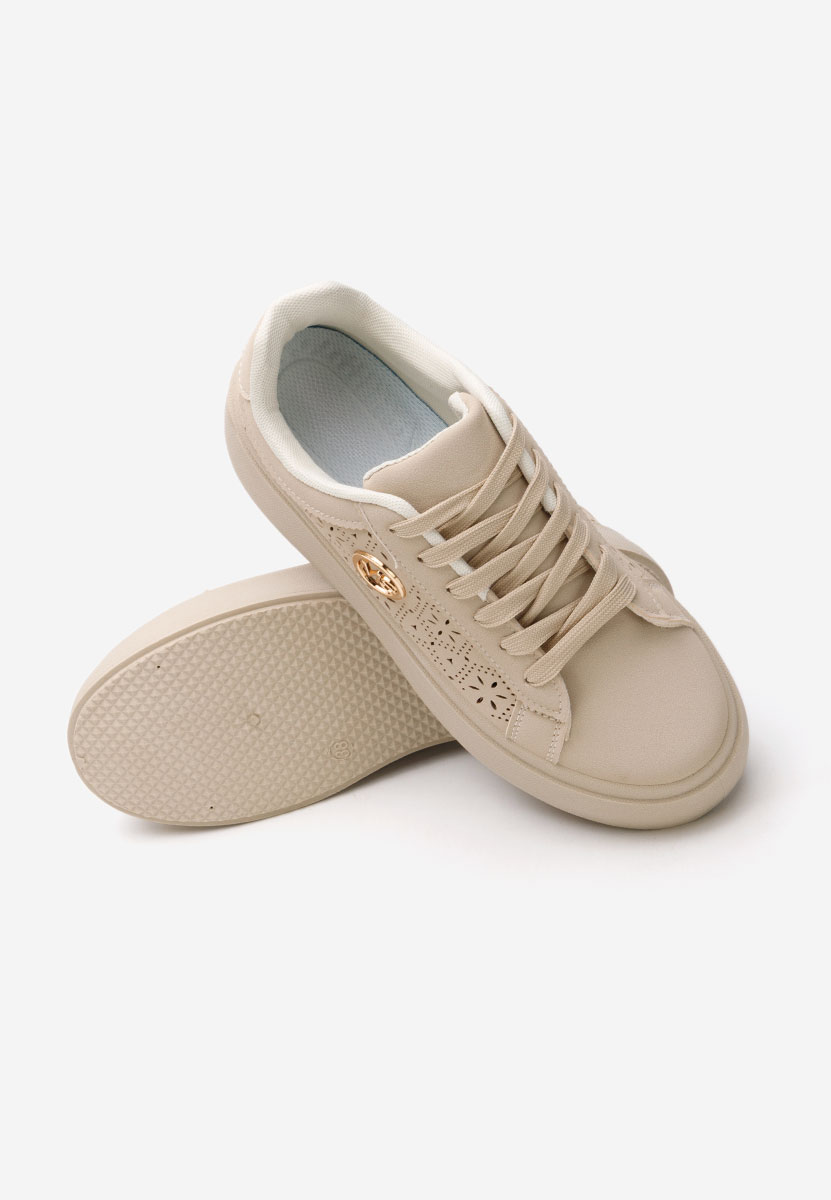 Nidya bézs platform sneaker cipő 