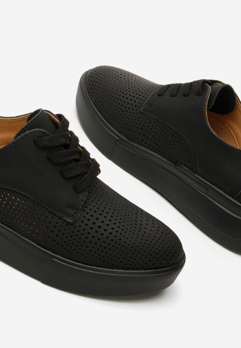 Desiree fekete fűzős női cipő